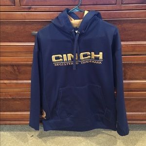 Blue cinch sweatshirt
